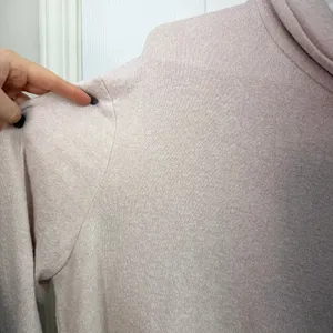 Stars Above pale pink soft cowl neck knit sweater‎ lounge stretch pullover shirt thumbnail 3