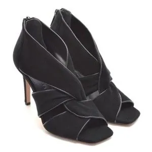 Veronica Beard Aerin Black Suede Heeled Sandals Sz 6 thumbnail 1