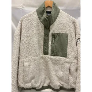Vuori Cozy Sherpa Popover Women's Sherpa Pullover in Dune Large Fall Winter Cozy thumbnail 7