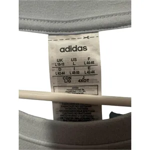 Adidas Light Blue Crewneck Sweatshirt with‎ White Stripes thumbnail 2
