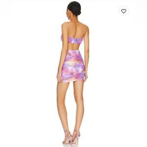superdown Ramona Ruched Mini Dress in Purple Multi thumbnail 3