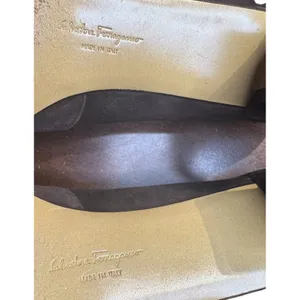 Salvatore Ferragamo Shoes Womens Size‎ 7.5 4A Brown Suede Square Toe Pumps Italy thumbnail 10