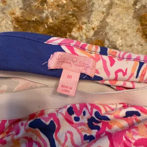 Lilly Pulitzer Lolita strapless midi dress Blue Pink SIZE M Medium Padded Chest thumbnail 5