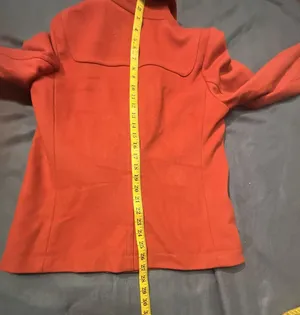 Gap Orange Wool Blend Toggle Pea Coat Jacket Women's Medium thumbnail 8