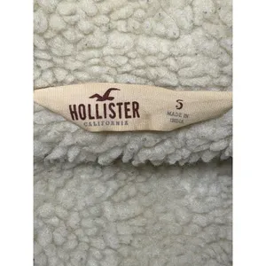 Hollister Women's Olive Green Faux Fur‎ Hood Cotton Parka Jacket Size S Y2K thumbnail 5