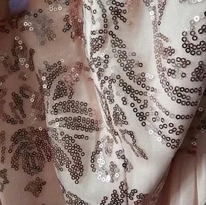 David’s Bridal Blush Pink & Rose Gold Sequin Bridesmaid Dress Size 16 NWT thumbnail 3