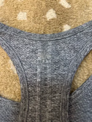 Athleta Seamless Ruched Racerback Athletic Tank Gray Space Dye Size small thumbnail 6