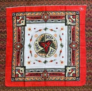 Red Vintage Wamcraft Bandana Made In Usa thumbnail 3