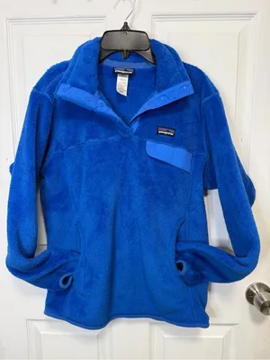 Patagonia Women’s Royal Blue Zip-Up Fleece Pullover thumbnail 2
