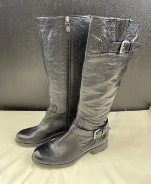 Franco Sarto Women's Black Leather Riding Boots/Shoes Size 6.5 SKU 5263 thumbnail 1