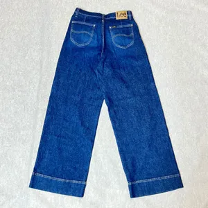 Y2K Lee High Rise‎ Wide Leg Jeans Dark Wash Denim Retro Indigo size 29 Boho thumbnail 3