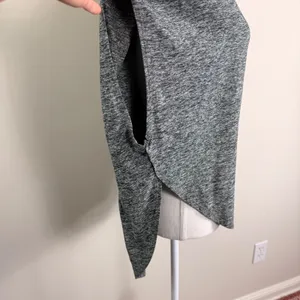 Beyond Yoga Gray Spacedye Poncho Top High‎ Low Relaxed Activewear USA Made Large thumbnail 9