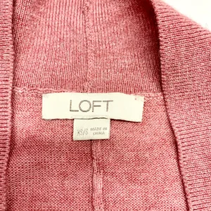 LOFT Open Front Cardigan Women XS/S Pink Short Sleeve Wool‎ Blend Layer Sweater thumbnail 4
