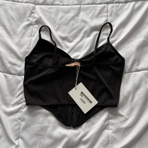 NWT Womens Size Small Black Sexy Bra Bustier Cropped Corset Vampire Coquette Y2K thumbnail 7