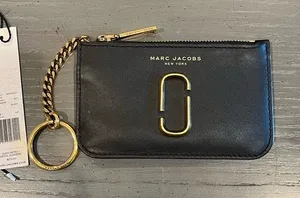 Marc Jacobs Black Coin Card Key Pouch Wallet thumbnail 1