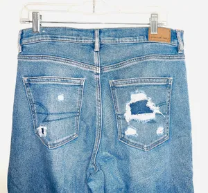 Light Wash Ripped Highest Rise 90’s Boyfriend Jeans thumbnail 7