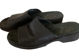Rockport Black Leather The Walking Sandal Slides Womens 7W thumbnail 9