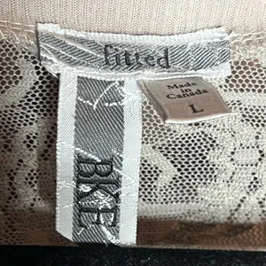 BKE Y2K Boho Lace Mesh Long Sleeve Top Cottagecore Sheer Fairycore Festival L thumbnail 4