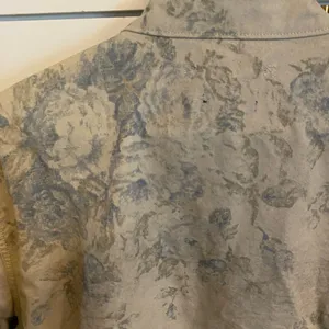 Vintage Chaps Light Blue Tan Floral Rose Utility Chore Coat Boho Western Spring thumbnail 14