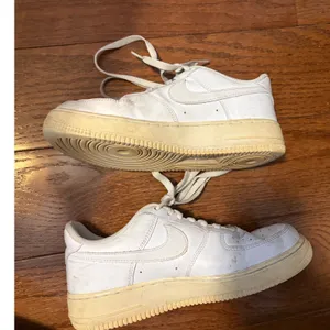 Nike Air Force 1‎ Low White White Leather Sneakers 315115-112 Mens 8 Womens 9.5 thumbnail 3