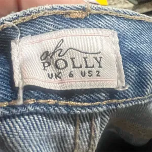 Oh Polly Women's Distressed Straight Leg Jeans Blue Size 2 Standard Mid Rise Casual Denim thumbnail 5