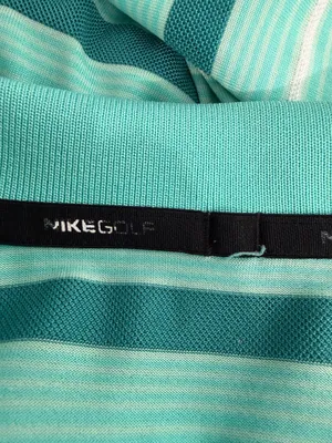 Nike Golf Men's Green Striped Polo Shirt thumbnail 5