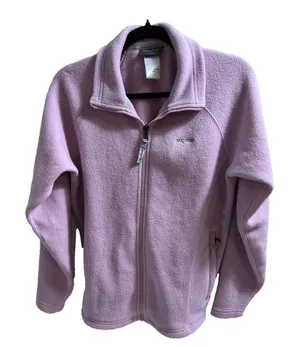 Jansport Pink Fleece Zippered Sweatshirt Jacket Women's Large Pockets thumbnail 1