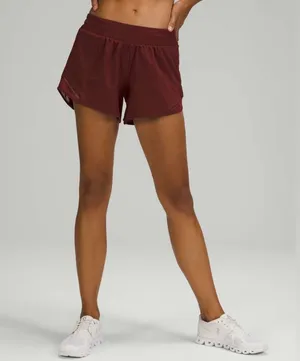Lululemon Deep Rouge Red Athletic Mesh Short Hotty Hot Shorts 4” thumbnail 1