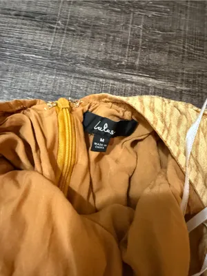 LULUS Downright Darling Mustard Yellow Ruffled Halter Mini Dress thumbnail 5