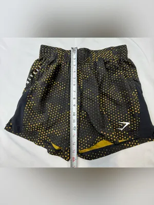 Gymshark Black Shorts with Gold Triangle Print thumbnail 5