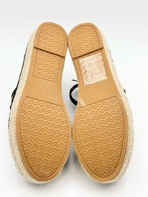 Catisa Black & White Paisley Espadrille Lace-Up Flats Size 37 / US 6.5 thumbnail 10