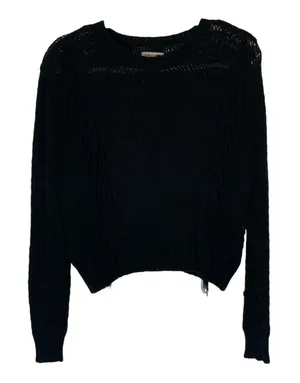 L.A. Hearts Black Knit Sweater w/ Fringe thumbnail 1