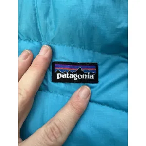 Womens PATAGONIA Blue Goose Down Puffy Sweater Full Zip Sweater Jacket Small thumbnail 11