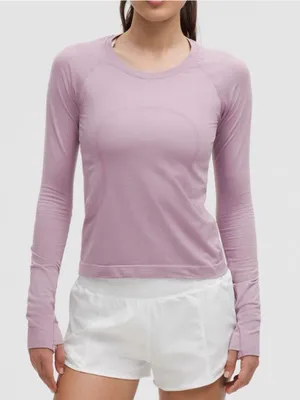 Lululemon Swiftly Tech Waist Length Long-Sleeve Shirt 2.0 Lavender thumbnail 1