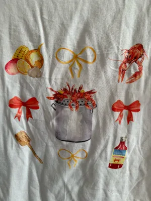 Gildan white tee with crawfish boil thumbnail 2