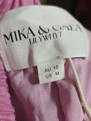 Mika & Gala Pink Halter Tiered Maxi Dress thumbnail 9