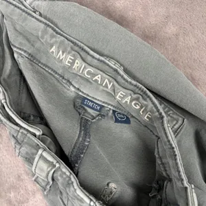 American Eagle Stretch Cargo Pants Women’s 0 Green Utility Y2K Cotton Blend thumbnail 3