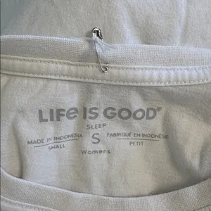 Life Is Good Tshirt Long Sleeve‎ Snow Angel Sleep Shirt size Small thumbnail 4
