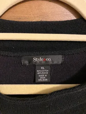 Style & Co Purple & Black Sweater Bodycon Dress thumbnail 6