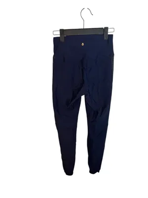 Spiritual Gangster Navy Blue Glitter Side Stripe Leggings thumbnail 2