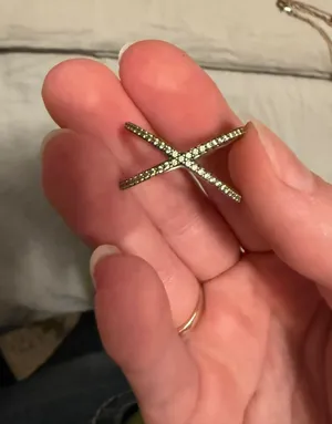 Sliver cross ring Silver Size 8 thumbnail 1