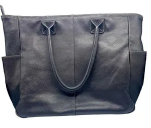 ILI NEW YORK and TORONTO dark brown genuine leather tote bag thumbnail 1
