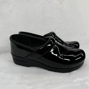 Dansko Professional Black‎ Patent Leather Clogs Womens 39 Nursing Work Shoes thumbnail 4