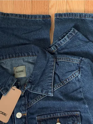 Women Denim Jumpsuit Premium Jean One Piece Outfit Casual Chic Overalls Romper thumbnail 9