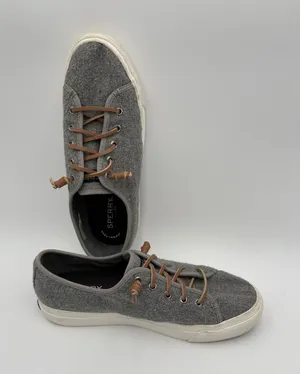Sperry’s Womans Size 8 Cliffside Gray Wool Platform Sneakers with Brown Laces thumbnail 1