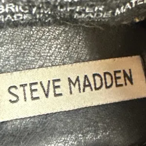 Steve Madden Women's Black Sherpa Faux Fur Lace-up Block Heel Winter Boots Sz 6 thumbnail 6