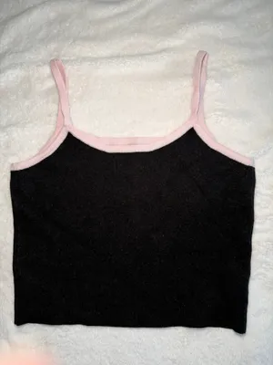 PacSun Coquette Whimsigoth Black Crop Pink Bow Large thumbnail 8