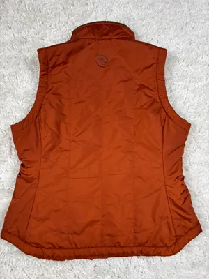 REI Women’s Small Burnt Orange Insulated Fleece Lined Snap Vest thumbnail 8