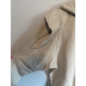 Frame Sporty Zip Sweatshirt Half Zip Funnel Neck Ruffle Wing Shoulders sz Large thumbnail 2
