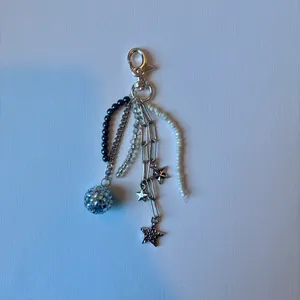 Handmade Silver Disco Ball Beaded Bag Charm Size undefined thumbnail 2